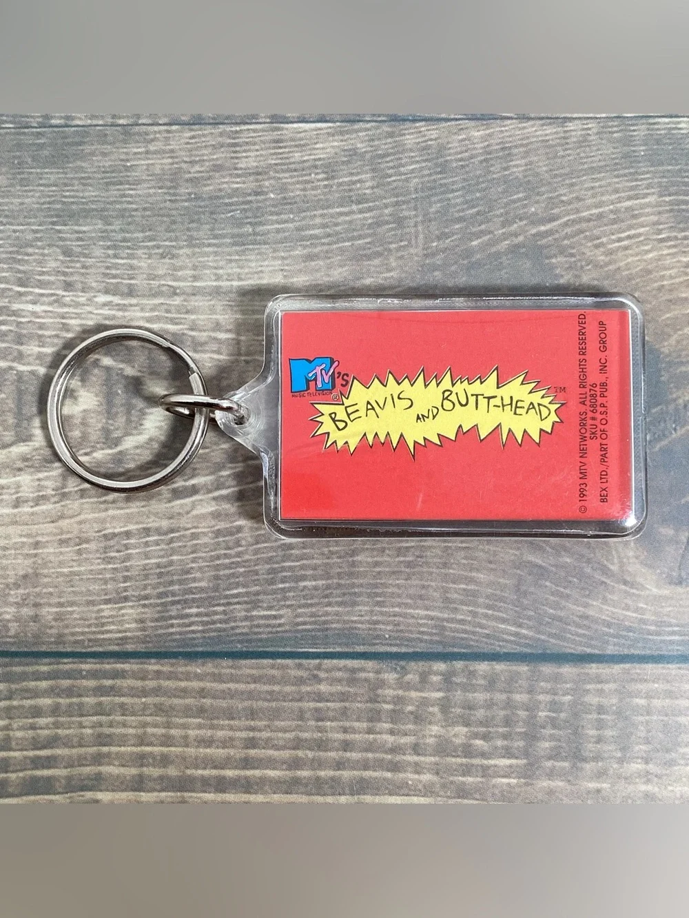 Vintage 90's 1993 Beavis And Butthead Keychain MTV 